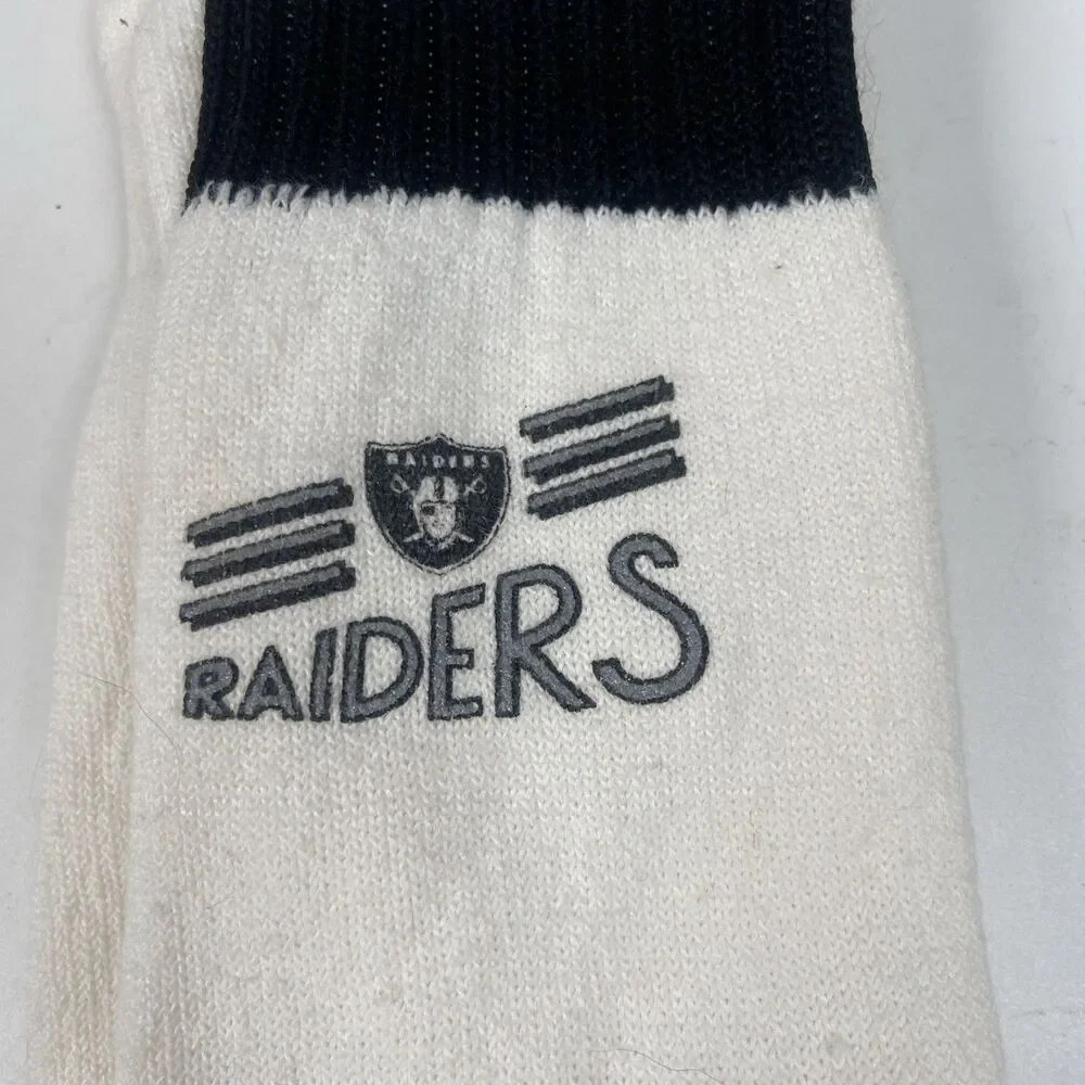 Vintage 1970’s NFL Oakland LA Raiders Tube Socks Men's 10-13 Over The Calf Socks